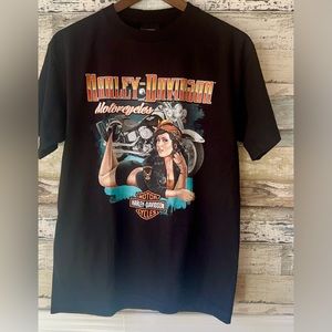 Harley Davidson Graphic T-Shirt Size Medium Smokey Mountains